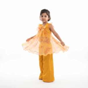 Yellow top and bottom dress