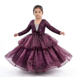 Birthday and party wear purpel frock