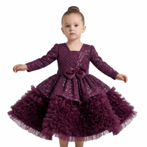 Purpel baby buff frock