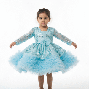 Very lite blue baby buff frock