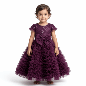Purpel baby buff frock