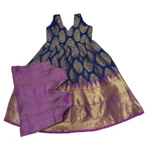 Navy Blue with purpel border