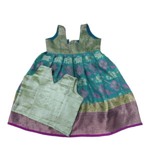 Blue with zari border