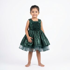 Green 3 step buff frock
