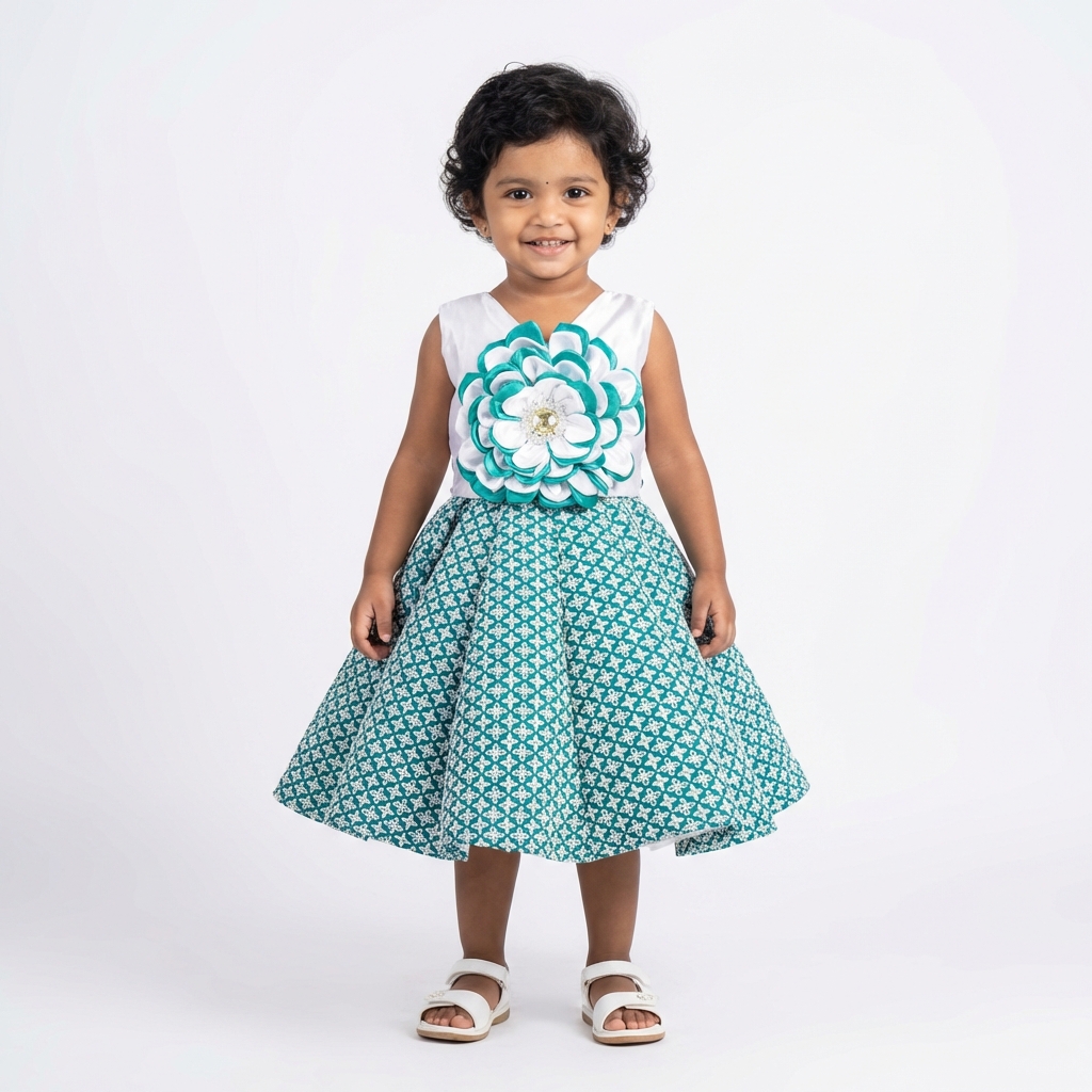 Blue and white skirt