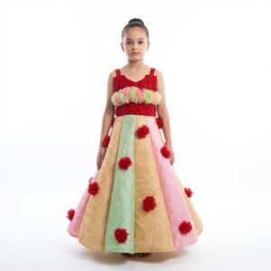 Multi colour Panel frock