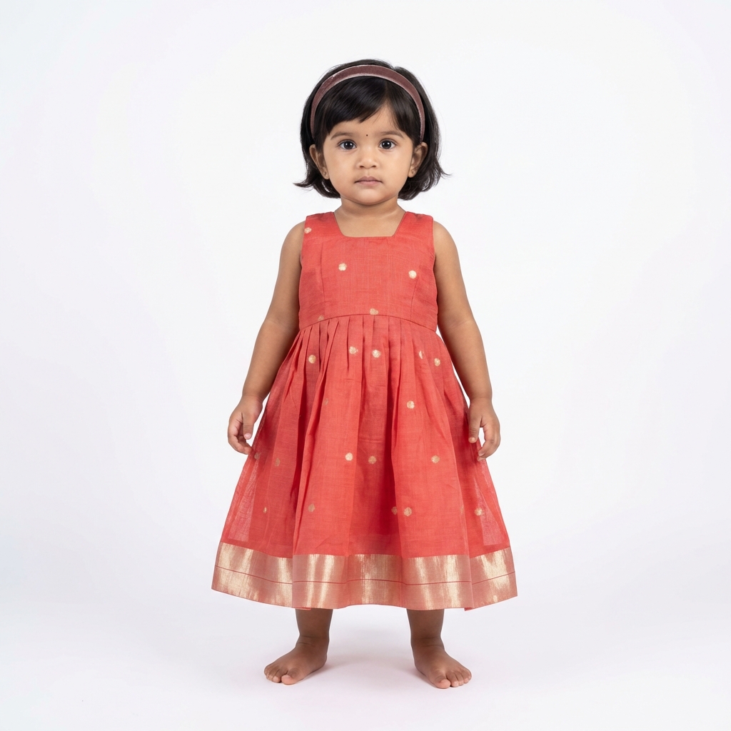 Lite Red Cotton Frock