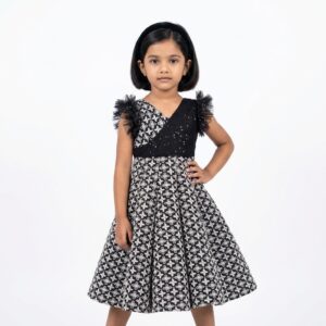 Block beloon party wear frock