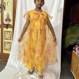 Yellow top and bottom dress