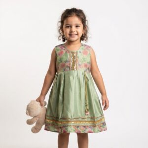 Green baby frock