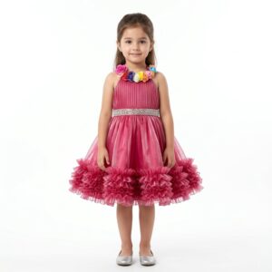 Dark pink buff frock