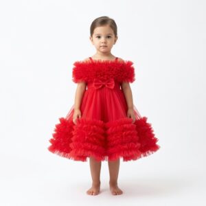 Rose birthday and party wear frock