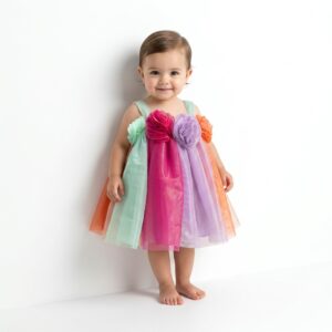 Multi colour baby frock
