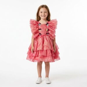 Birthday and party wear pink frock