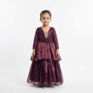 Birthday and party wear purpel frock