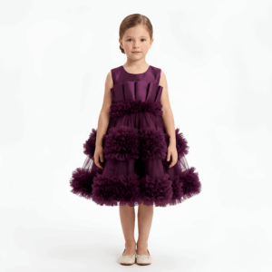Purpel baby buff frock