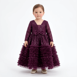 Purpel baby buff frock