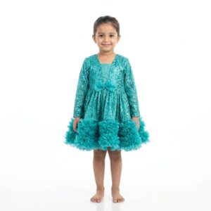 Blue baby buff frock
