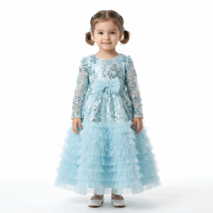 Very lite blue baby buff frock